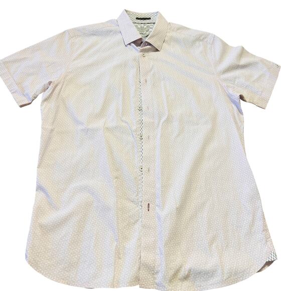 Ted Baker London Shirt Mens 4 Pink 100% Cotton Classic Button Up - Picture 1 of 4
